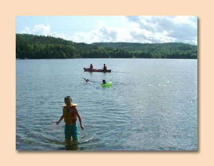 Swimming, St. Andrews Vacation Rental at Chamcook Lake, New Brunswick, Canada